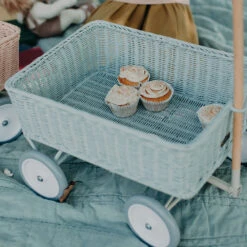 Rattan Wonder Wagon - Vintage Blue 22 Rattan Wonder Wagon - Vintage Blue -Little Dutch Store Olli Ella Rattan Wonder Wagon Vintage Blue Wagons 8