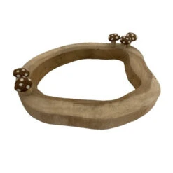 Natural Ring With 5 Mushrooms