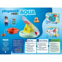 Playmobil 1.2.3 AQUA Island With Water Slide -Little Dutch Store Playmobil 1 2 3 AQUA Island with Water Slide Toy Playsets 3