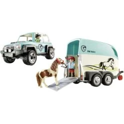 Playmobil Country Pony Farm Car With Pony Trailer