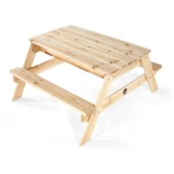 Plum Wooden Sand And Picnic Table - Natural -Little Dutch Store Plum Play Plum Wooden Sand and Picnic Table Natural Outdoor Play Equipment 3