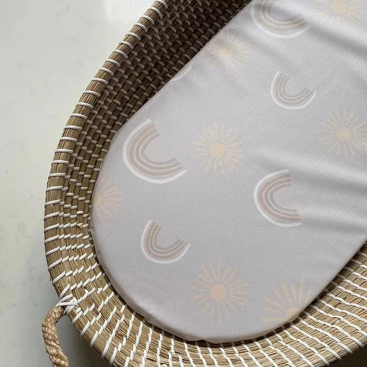 Changing Basket Mat Liner - Rainbows & Sunshine 3 Changing Basket Mat Liner - Rainbows & Sunshine