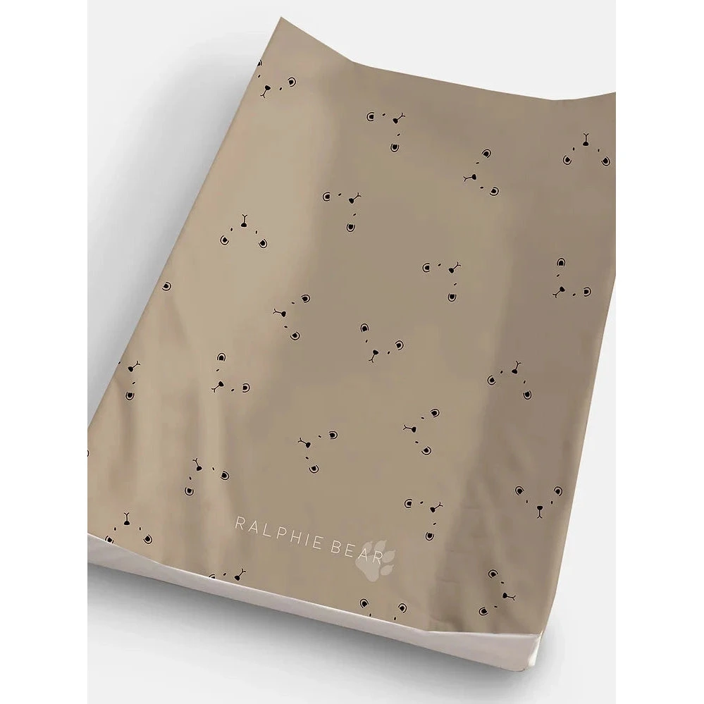 Beige Bear Face Anti Roll Wedge Changing Mat 3 Beige Bear Face Anti Roll Wedge Changing Mat