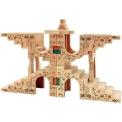 Botanical Gardens Building Blocks - Set Of 5 -Little Dutch Store Regenbogenland Botanical Gardens Building Blocks Set of 5 Wooden Blocks 6