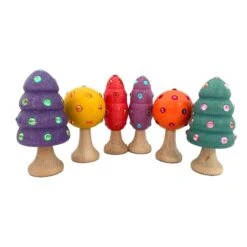 Elf Trees Building Blocks - Set Of 6