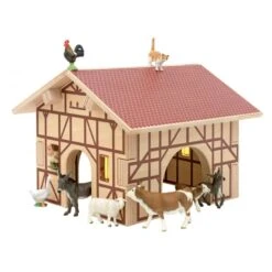 Farm Yard Building Blocks In Box - Set Of 6