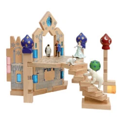 Ice Palace Building Blocks In Box - Set Of 6 -Little Dutch Store Regenbogenland Ice Palace Building Blocks in Box Set of 6 Wooden Blocks 3