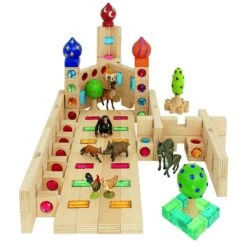 Precious Building Blocks In Box - Set Of 36 -Little Dutch Store Regenbogenland Precious Building Blocks Set of 36 in Box by Regenbogenland Wooden Blocks 2