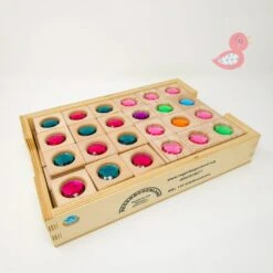 Precious Building Blocks In Box - Set Of 36 -Little Dutch Store Regenbogenland Precious Building Blocks Set of 36 in Box by Regenbogenland Wooden Blocks