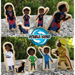 Superhero Wooden Characters -Little Dutch Store Superhero Wooden Characters Yellow Door 4