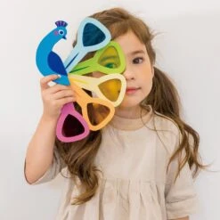 Peacock Colours & Rainbow Stacker Bundle -Little Dutch Store Tender Leaf Toys Peacock Colours Rainbow Stacker Bundle Baby Activity Toys 3