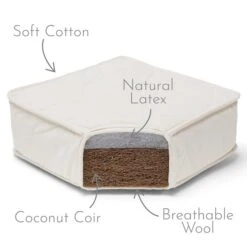 Natural Junior Mattress - 90X190cm -Little Dutch Store The Little Green Sheep Natural Junior Mattress 90X190cm 3