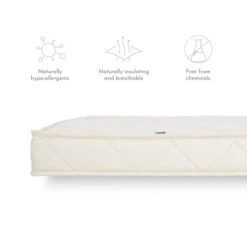 Natural Sprung Cot Mattress - 60X120cm -Little Dutch Store The Little Green Sheep Natural Sprung Cot Mattress 60X120cm 14