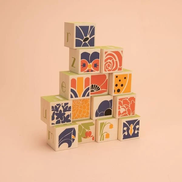 Uncle Goose Wooden Blocks - Flowers Blocks 5 Uncle Goose Wooden Blocks - Flowers Blocks - Image 3