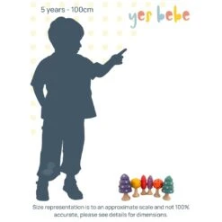 Elf Trees Building Blocks - Set Of 6 -Little Dutch Store VisualSizeGuide 8