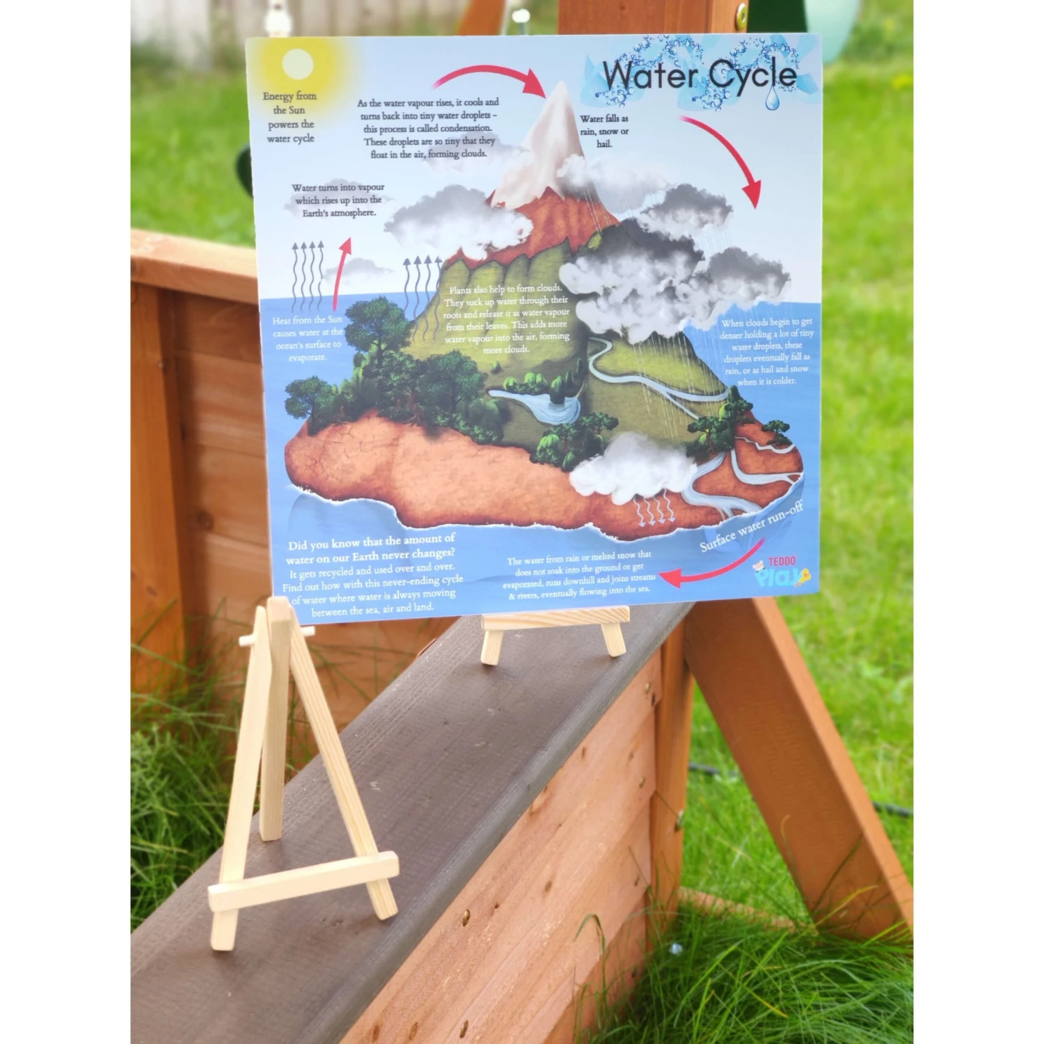 Water Cycle & Carbon Cycle Portable Educational Poster Boards (Large: 30x30cm) Free Wooden Tripod Display Stand 8 Water Cycle & Carbon Cycle Portable Educational Poster Boards (Large: 30x30cm) Free Wooden Tripod Display Stand - Image 6