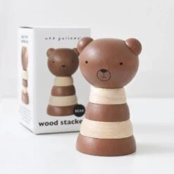 Wooden Stacker - Bear -Little Dutch Store Wee Gallery Wooden Stacker Bear Stacking Toys 6