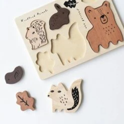 Wooden Tray Puzzle - Woodland Animals -Little Dutch Store Wee Gallery Wooden Tray Puzzle Woodland Animals Wooden Puzzle 3