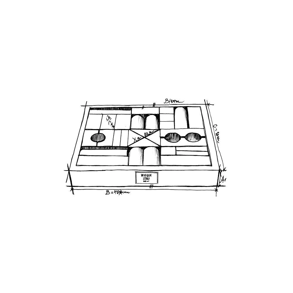 Wooden Blocks In Tray - 30 Pcs Natural 6 Wooden Blocks In Tray - 30 Pcs Natural - Image 4