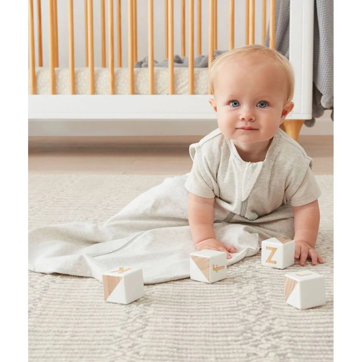 ErgoPouch - Jersey Sleeping Bag - Grey Marle - 0.2 TOG 4 ErgoPouch - Jersey Sleeping Bag - Grey Marle - 0.2 TOG - Image 2