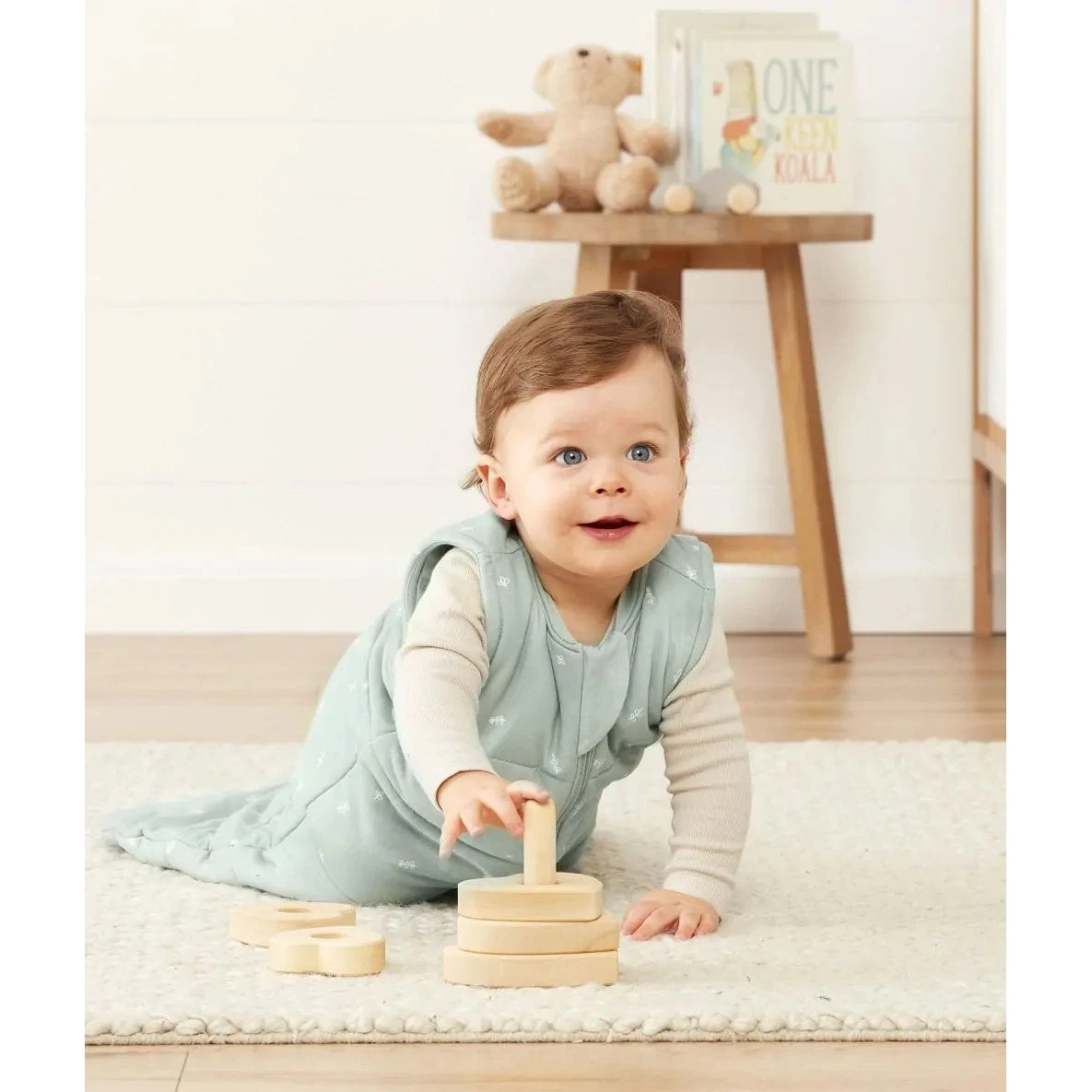 ErgoPouch - Jersey Sleeping Bag - Sage - 2.5 TOG 6 ErgoPouch - Jersey Sleeping Bag - Sage - 2.5 TOG - Image 4