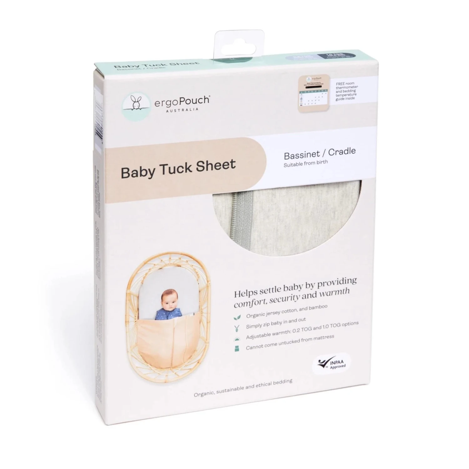 Ergopouch - Baby Tuck Sheet - Crib - Wheat 10 Ergopouch - Baby Tuck Sheet - Crib - Wheat - Image 8