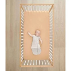 Organic Fitted Sheet - Cot - Wheat 11 Organic Fitted Sheet - Cot - Wheat -Little Dutch Store ergoPouch Organic Fitted Sheet Cot Wheat Bed Sheets 3