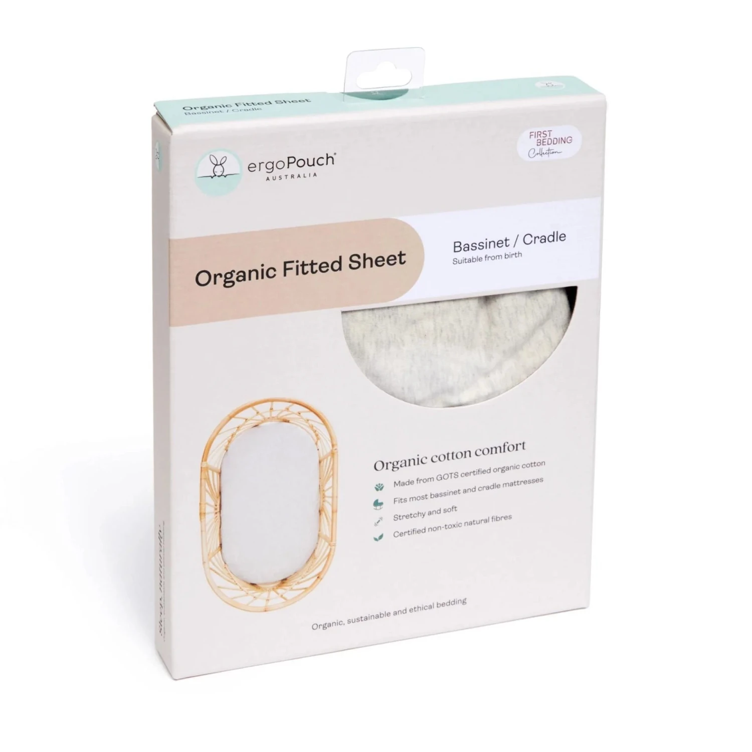 Organic Fitted Sheet - Cot - Wheat 7 Organic Fitted Sheet - Cot - Wheat - Image 5