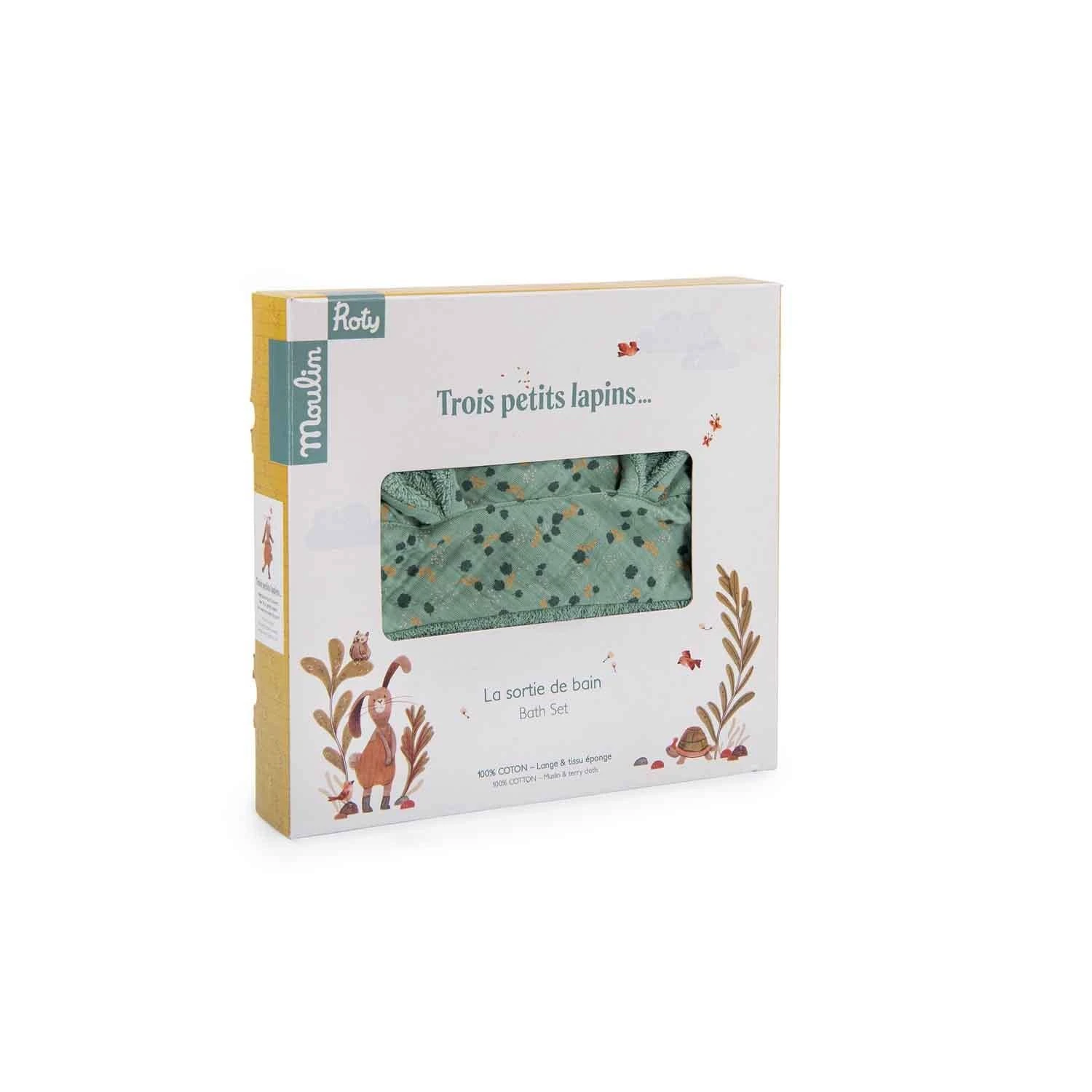 Moulin Roty Hooded Towel - Trois Petits Lapins 6 Moulin Roty Hooded Towel - Trois Petits Lapins - Image 5
