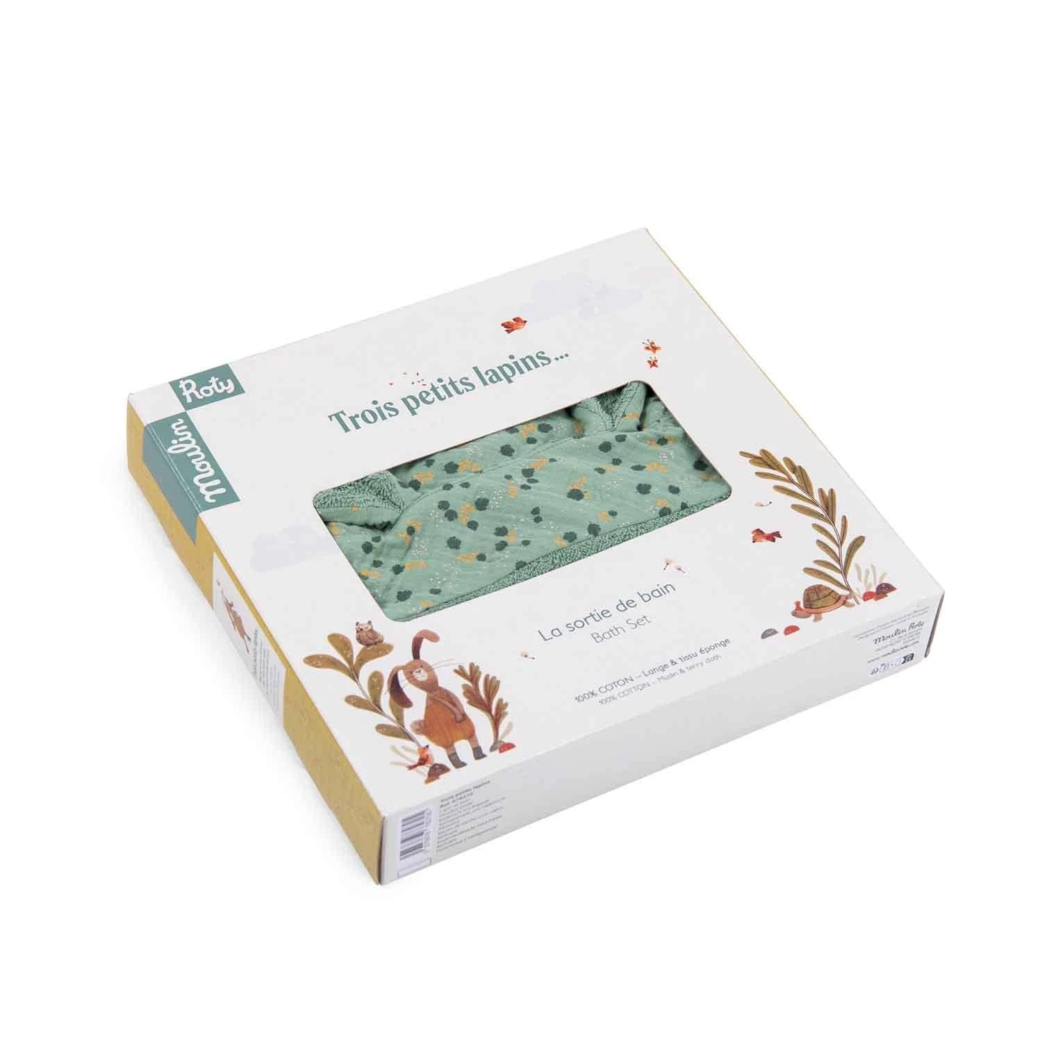Moulin Roty Hooded Towel - Trois Petits Lapins 8 Moulin Roty Hooded Towel - Trois Petits Lapins - Image 7